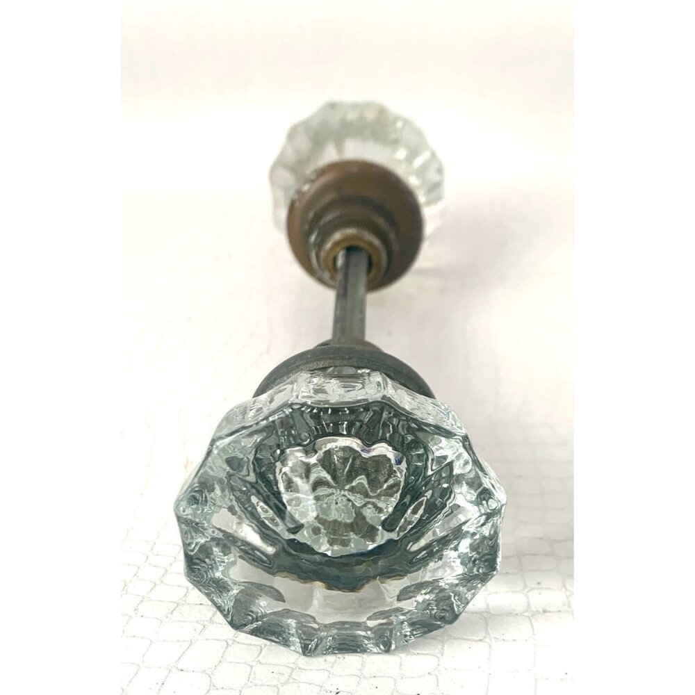 Vintage Glass Door Handle Doorknob Glass Door Handles Fluted Pull  D